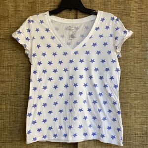 GAP Pima cotton star print white tee shirt
